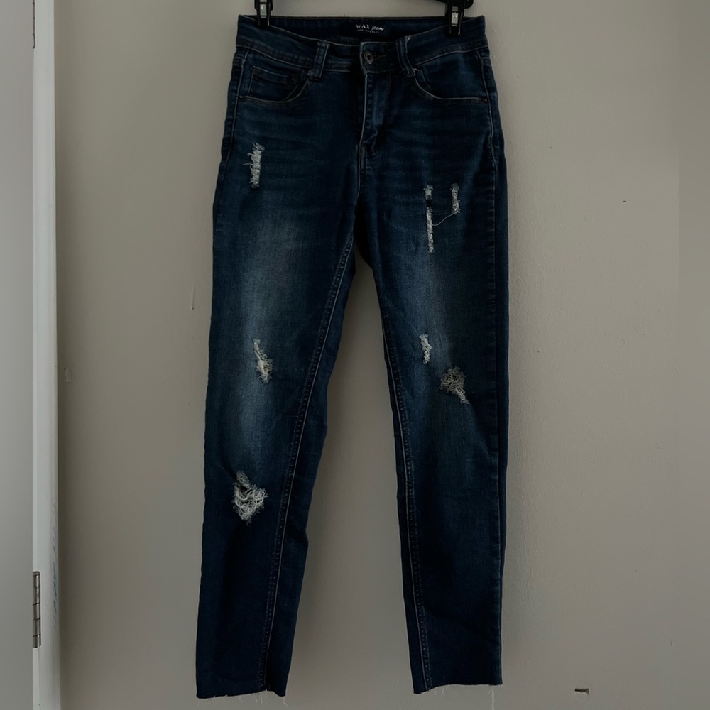 Wax Jean Los Angeles Distressed Cut Off Sz 1